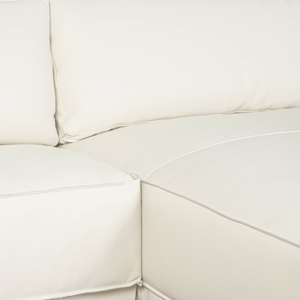 SILLÓN C/CHAISE CUERO-100-NATURAL BLANCO ROMEO TP2 GRANO