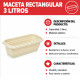 Set x3 Maceta rectangular 3 lts ARENA