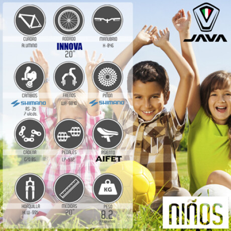 Bicicleta Para Niños Java Speedy Aluminio 7V 20''\n 001