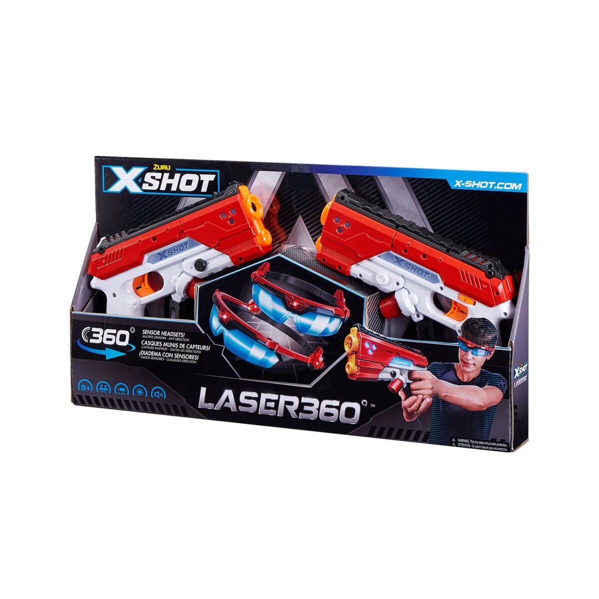 Set x2 pistolas láser Zuru X-Shot 360Â° Ultimate con lentes 