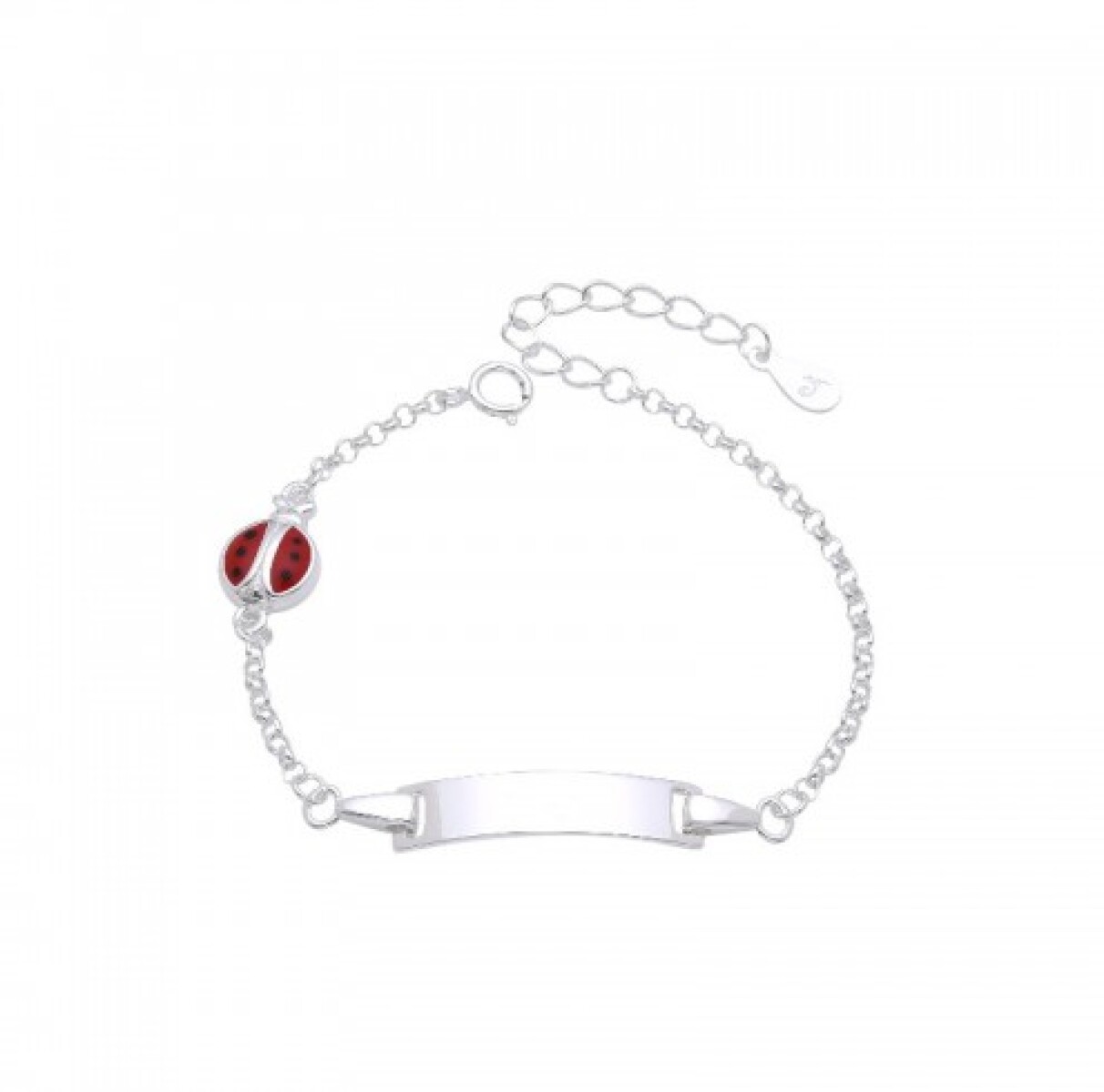 Pulsera de identidad de plata 925 con dije 