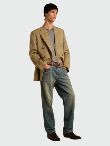 Golden Goose-Jean de corte holgado con bolsillos, Golden Goose Azul