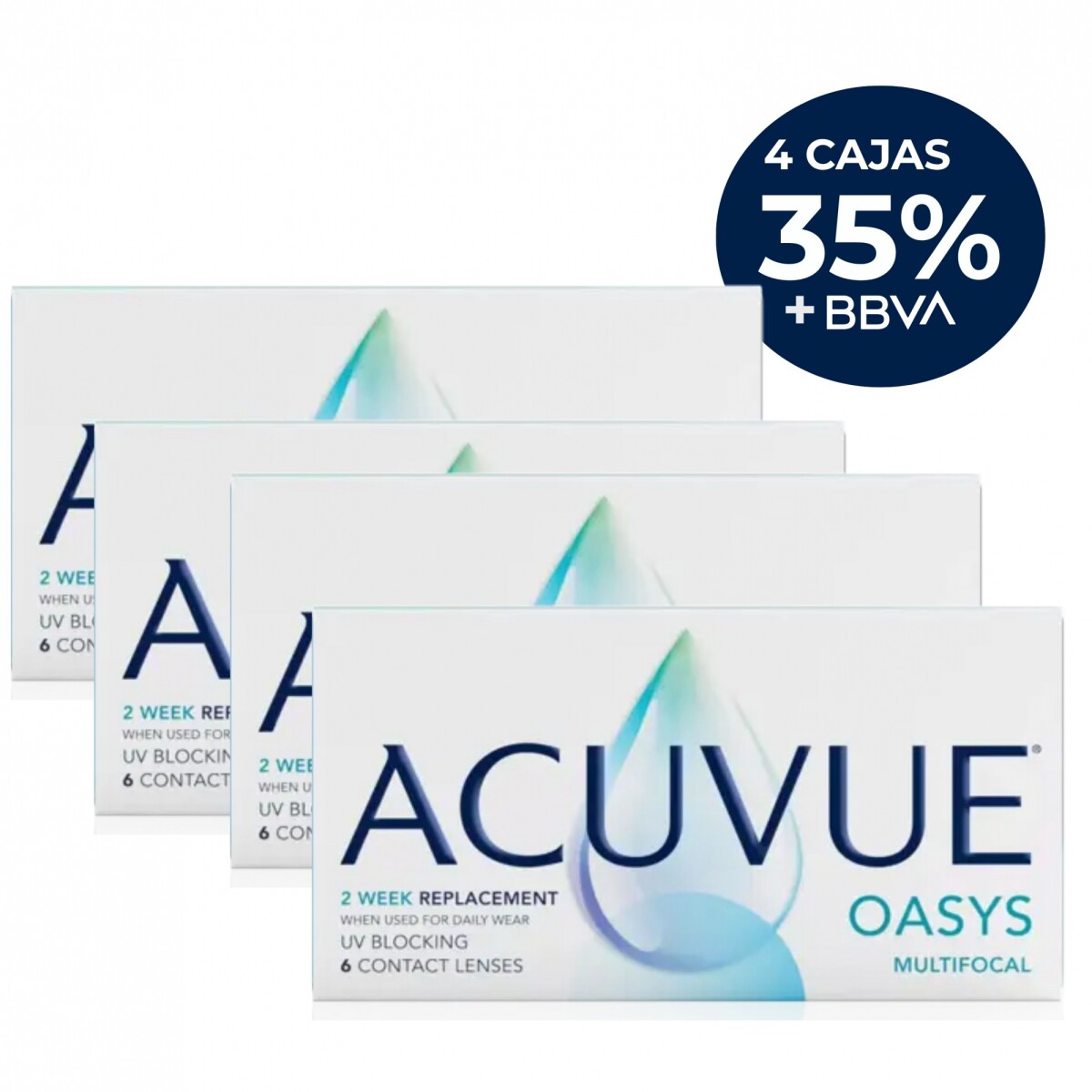 Acuvue Oasys Multifocal 4 Cajas 35%OFF + liquido Arlyt de regalo! 