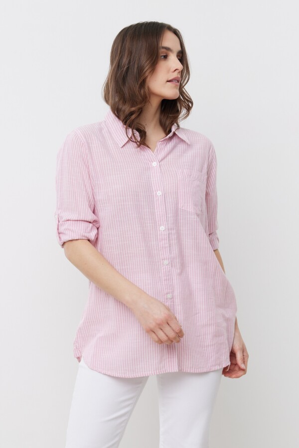 Camisa Lineas MULTI/ROSA