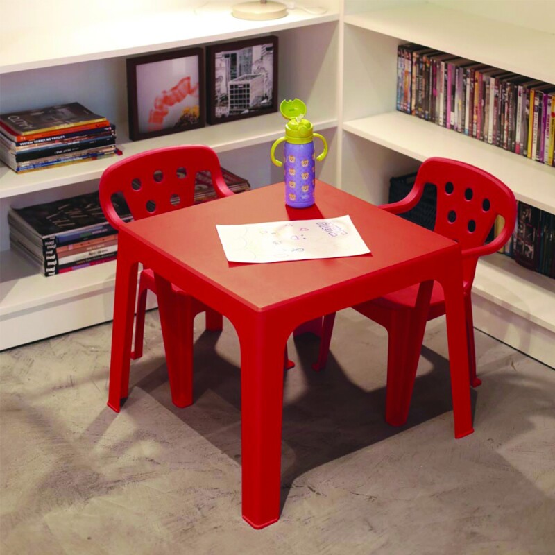 Mesa infantil 54x54x46 cm ROJO