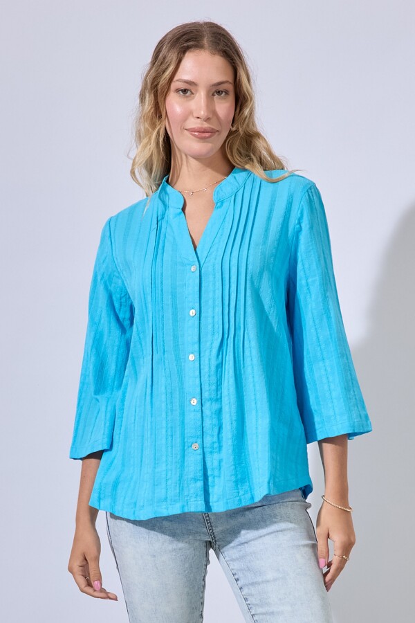 Blusa Algodon Bordado CELESTE