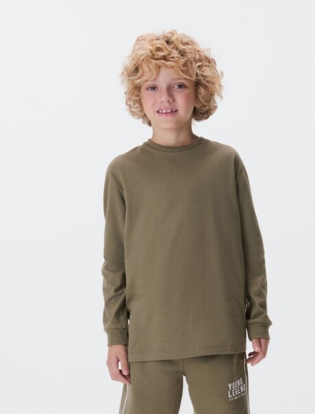 CAMISETA BÁSICA UNISSEX INFANTIL VERDE