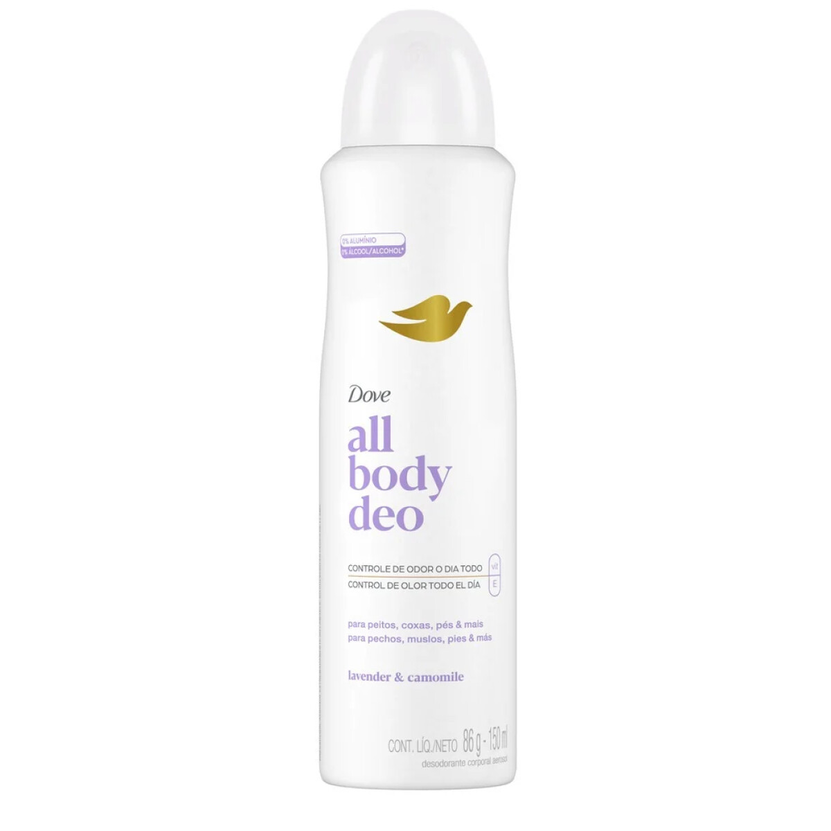 Desodorante en Aerosol Dove All Body Deo Lavender 150ml 
