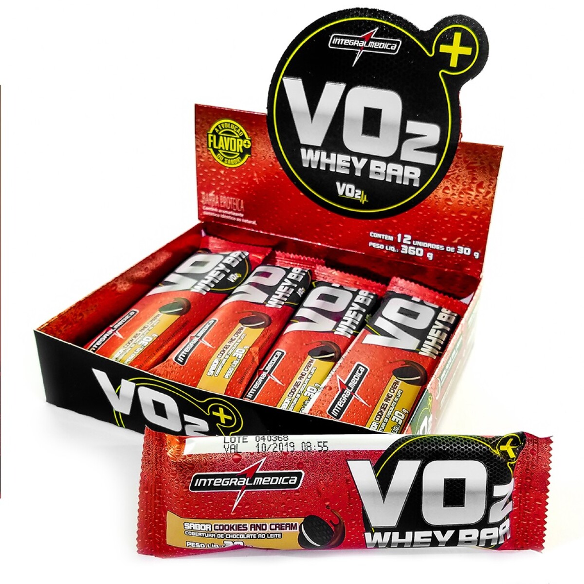 Barra Proteica Whey Bar V02 Cookies & Cream Caja 12 Uds. 