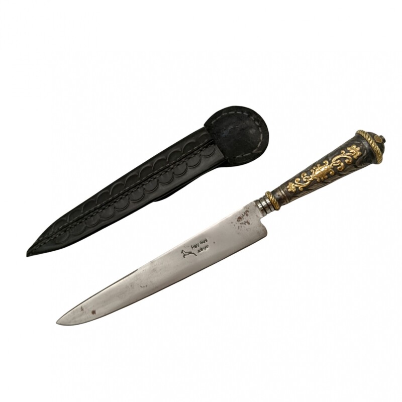 CUCHILLO CRIOLLO PLATA Y ORO 02 cccrpo02