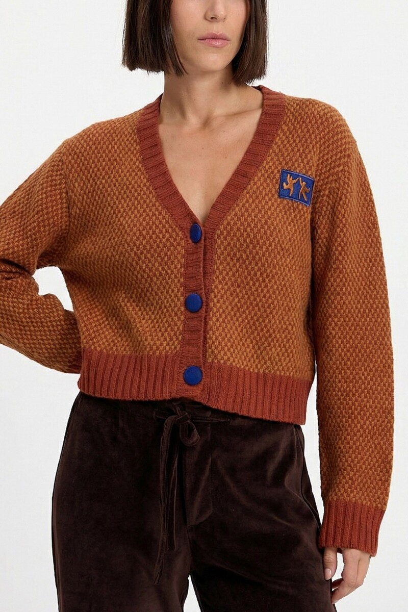 Cardigan Libre Terracota/Amarillo