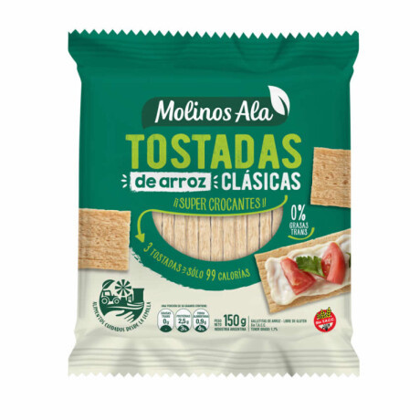 TOSTADA DE ARROZ MOLINOS ALA CLASICA 150G TOSTADA DE ARROZ MOLINOS ALA CLASICA 150G