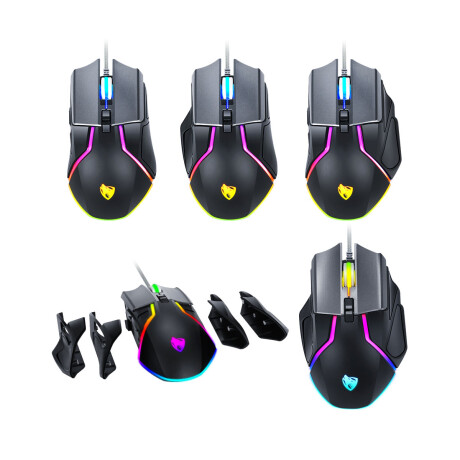 MOUSE GAMER CON CABLE TWOLF - V11 - NEGRO MOUSE GAMER CON CABLE TWOLF - V11 - NEGRO