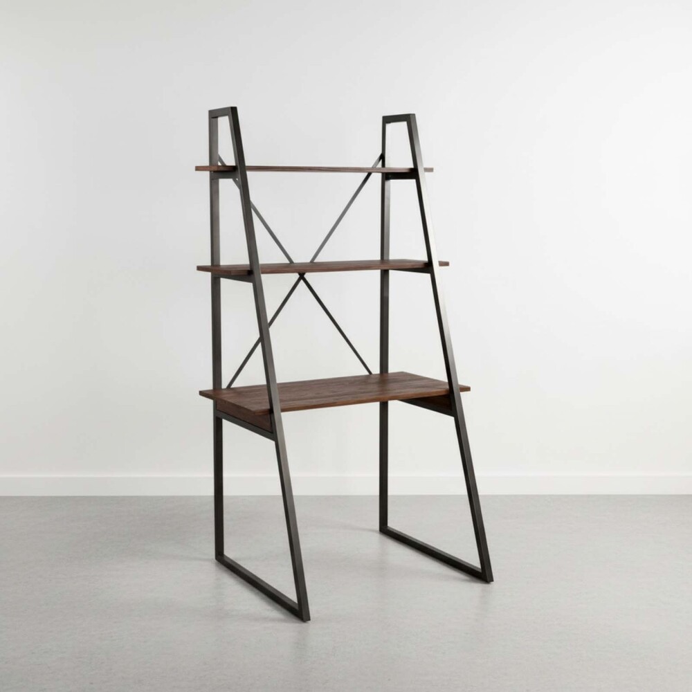 WILLOW MADERA-Y-METAL MARRON ESCRITORIO/ESTANTERÍA