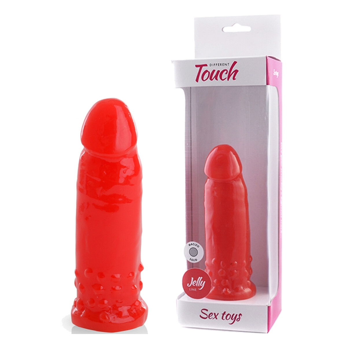 Consolador Placer Mágico Macizo - Rojo 