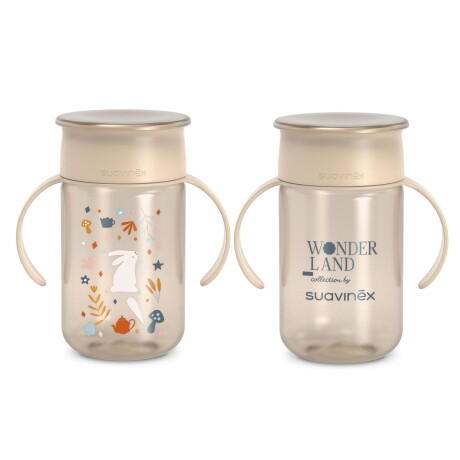 Vaso 360° Antiderrame Entrenador Infantil Con Asas Beige