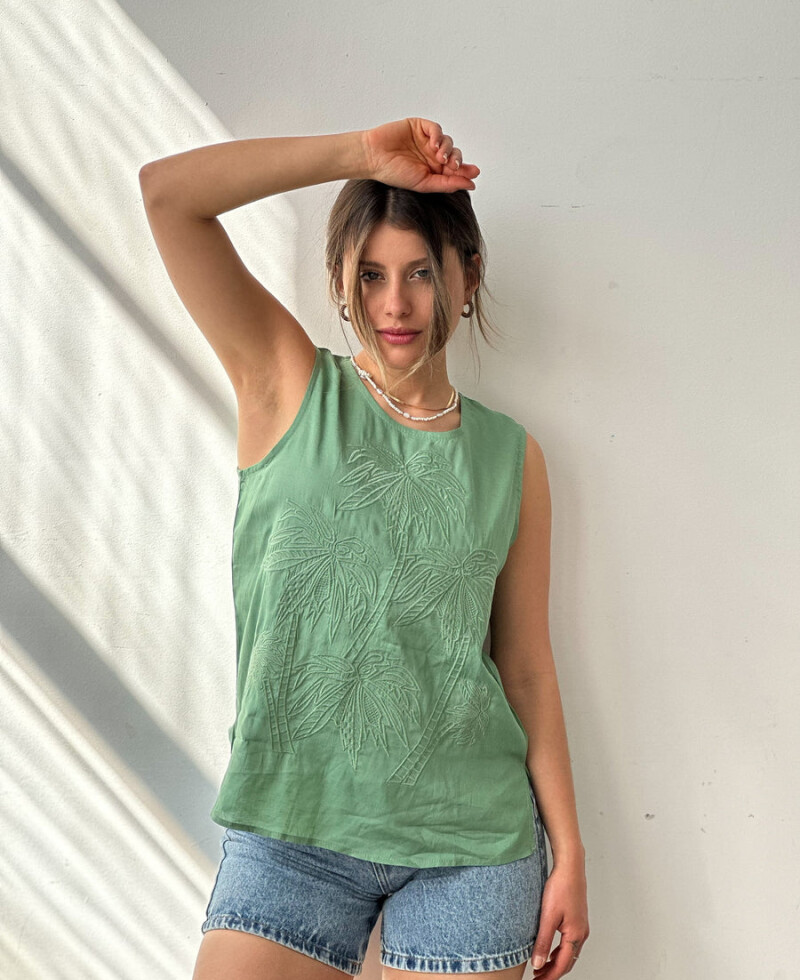 Blusa Palm verde