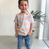 Remera Polo N+ Salmon/celeste