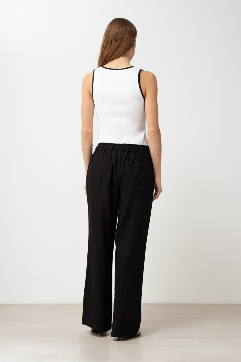 Pantalón pijama de lino negro