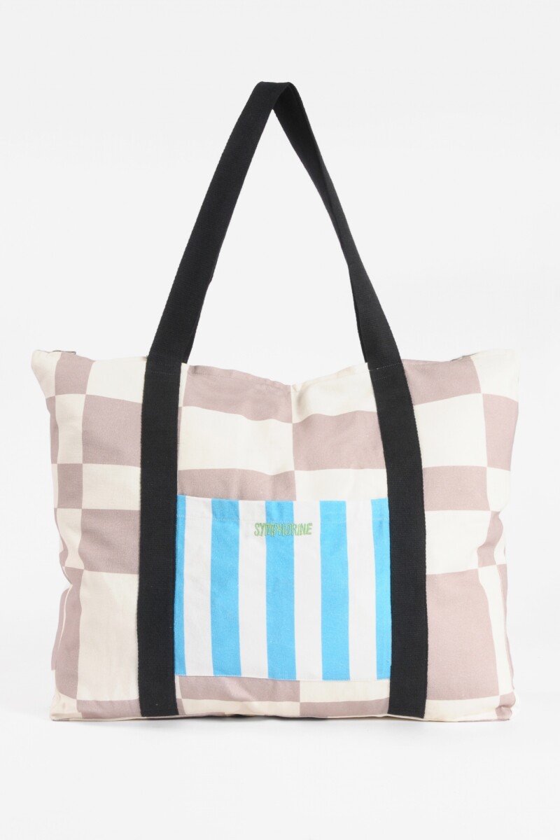 Bolso damero multicolor