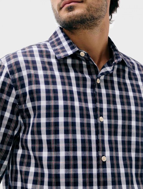 CAMISA MANGA LARGA A RAYAS AZUL