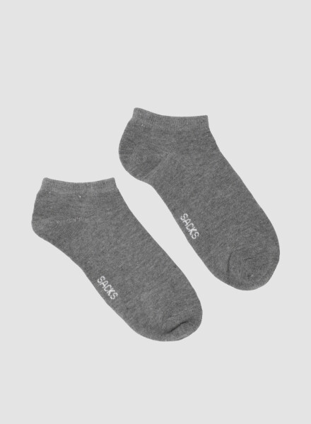 Medias corta en colores lisos Gris melange