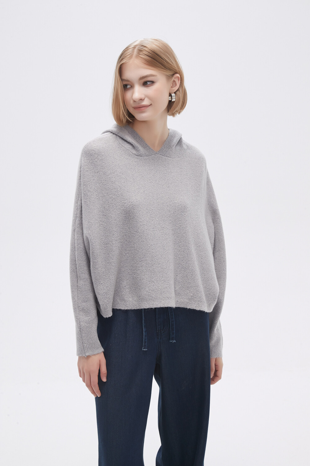 Sweater Plidi Gris Melange Medio