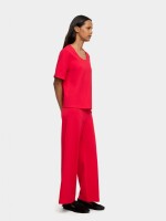 Camiseta Con Dobladillo rojo