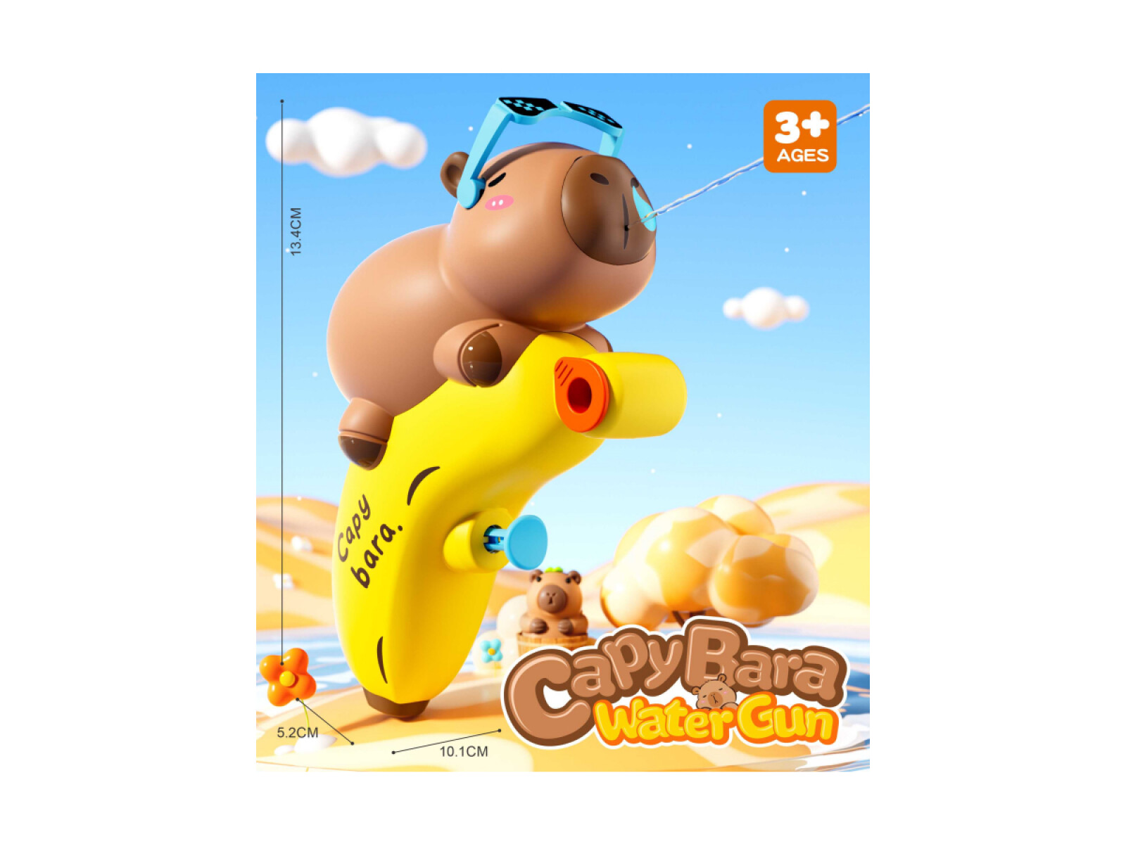 PISTOLA DE AGUA (CAPIBARA MONTADO EN PLÁTANO) 