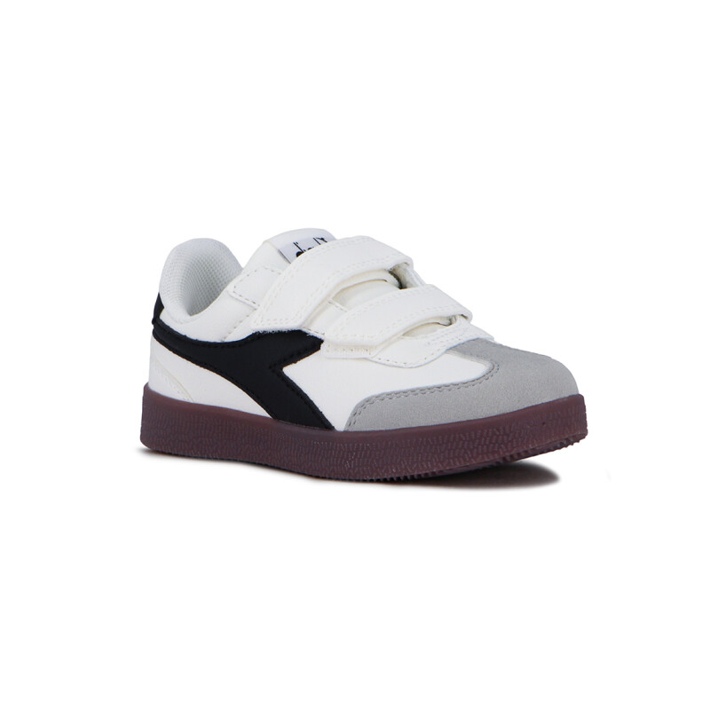 Diadora Bamtelo Pu Lifestyle Niños/ Blanco-negro Blanco-negro
