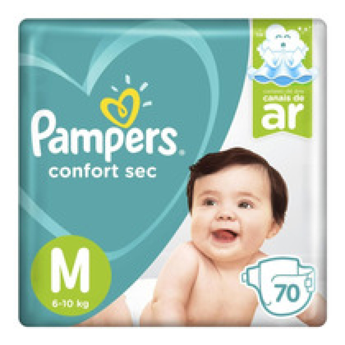 Pañales Pampers Confort Sec M - X70 