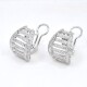 Caravanas clips caladas en oro 18k blanco, con brillantes Caravanas clips caladas en oro 18k blanco, con brillantes