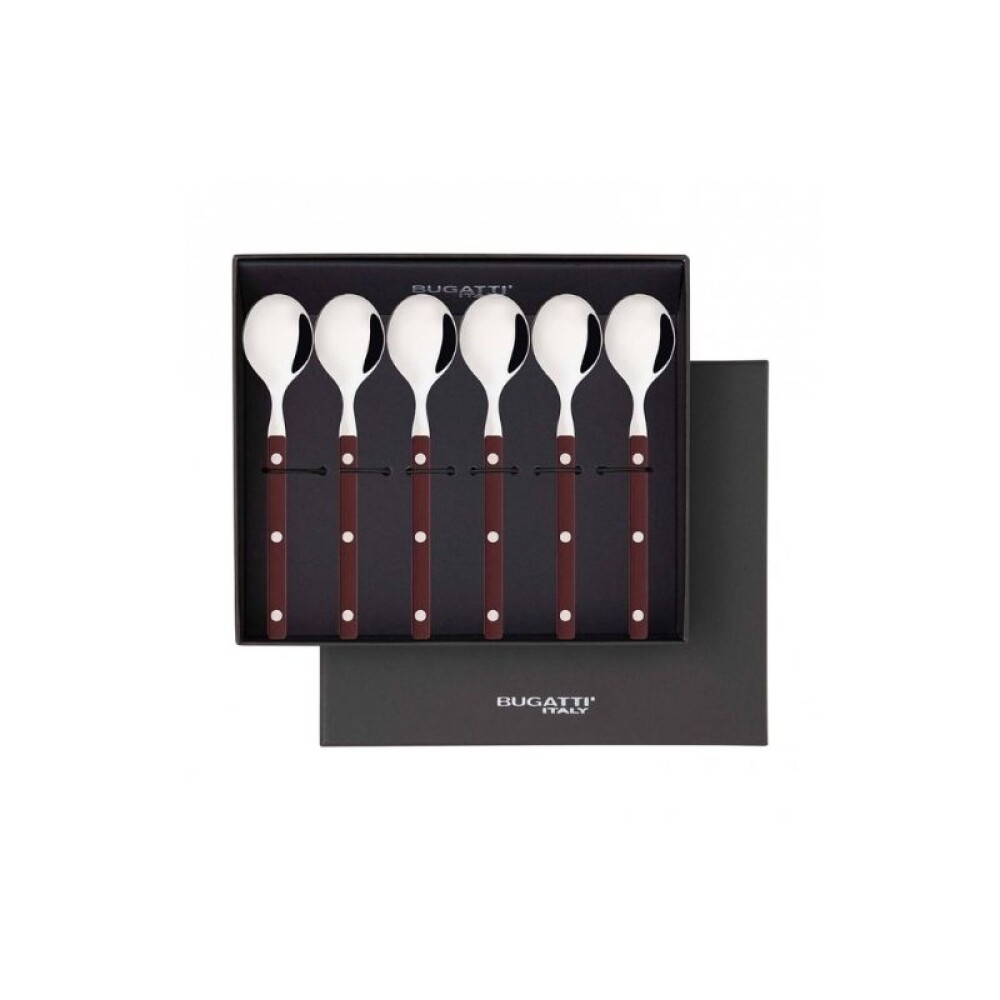 BUGATTI ALLEGRA 6PZ CUCHARA CAFÉ GIFT BOX MARRON BUGATTI ALLEGRA 6PZ CUCHARA CAFÉ GIFT BOX MARRON