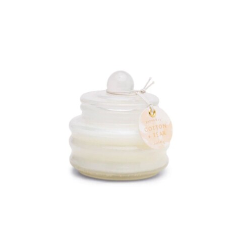 Vela aromática de vidrio White - cotton & teak