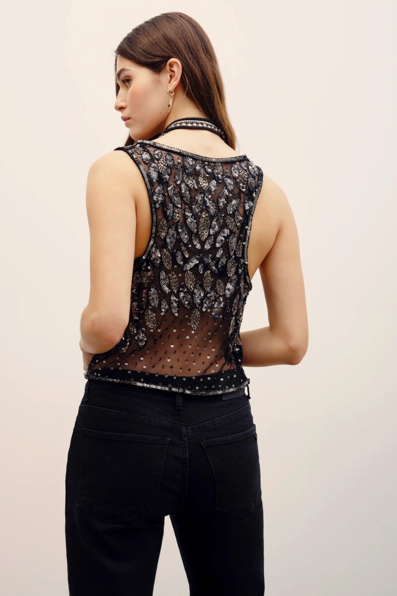 TOP CLOUDS FEATHER Negro