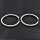Aros En Oro 18K Blanco Y Brillantes 2.8 Cm De Diametro Aros En Oro 18K Blanco Y Brillantes 2.8 Cm De Diametro