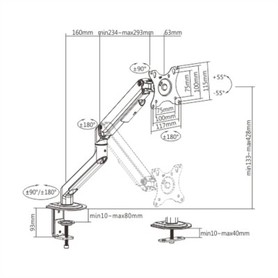 Soporte brazo para monitor hasta 32'' Soporte brazo para monitor hasta 32''