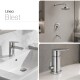 JUEGO DE GRIFERIA LAVATORIO BIDET DUCHA BRILLO LINEA BLEST CROMO