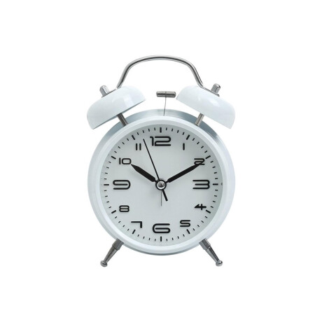 Reloj analogico de escritorio retro Blanco