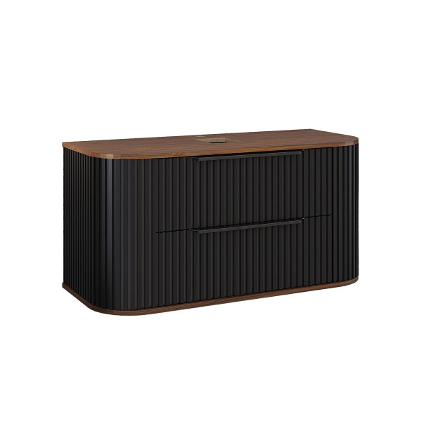 MUEBLE DE BAÑO SUSPENDIDO MODELO ALICE 100 - COLOR NEGRO CON CACAO Mueble De Baño Suspendido Modelo Alice 100 - Color Negro Con Cacao