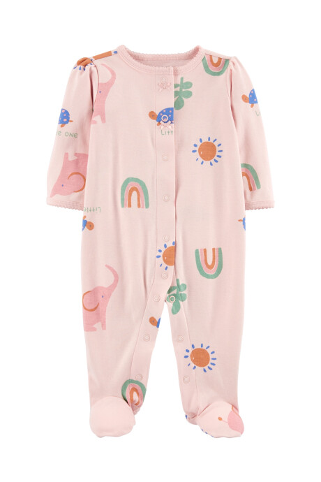 Pijama con Pie Gráfica de Algodón 0