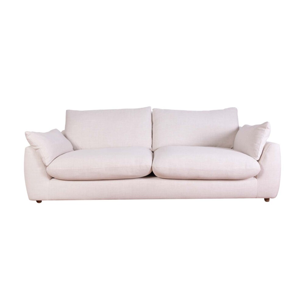 SOFÁ 3 CUERPOS TELA NATURAL-BEIGE BRASCO BEIGE