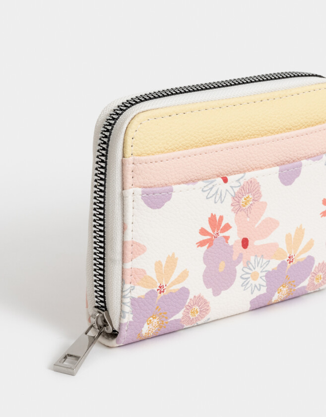 Billetera Estampados Billetera Cuerina Flores - Estampado Flores