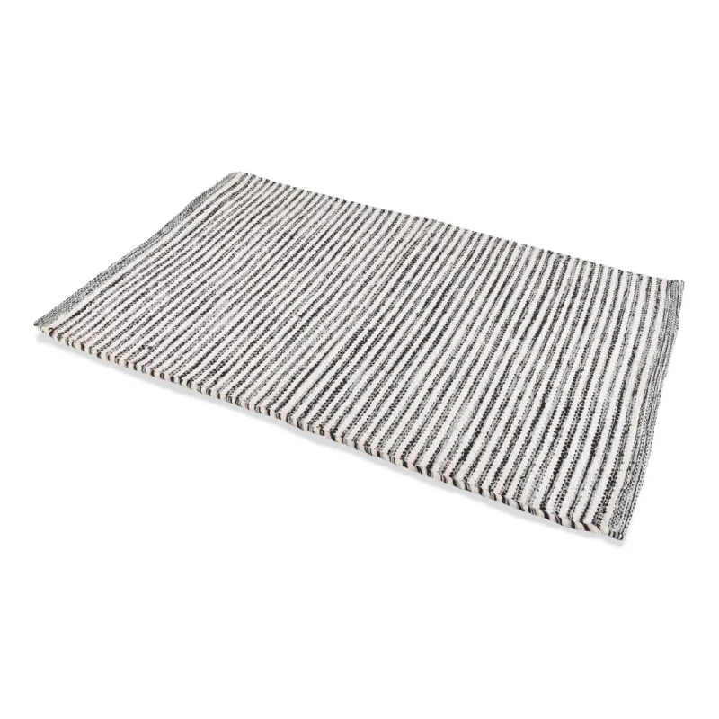 Alfombra Celeste a rayas 100% Algodón - 50x80 Alfombra Celeste a rayas 100% Algodón - 50x80