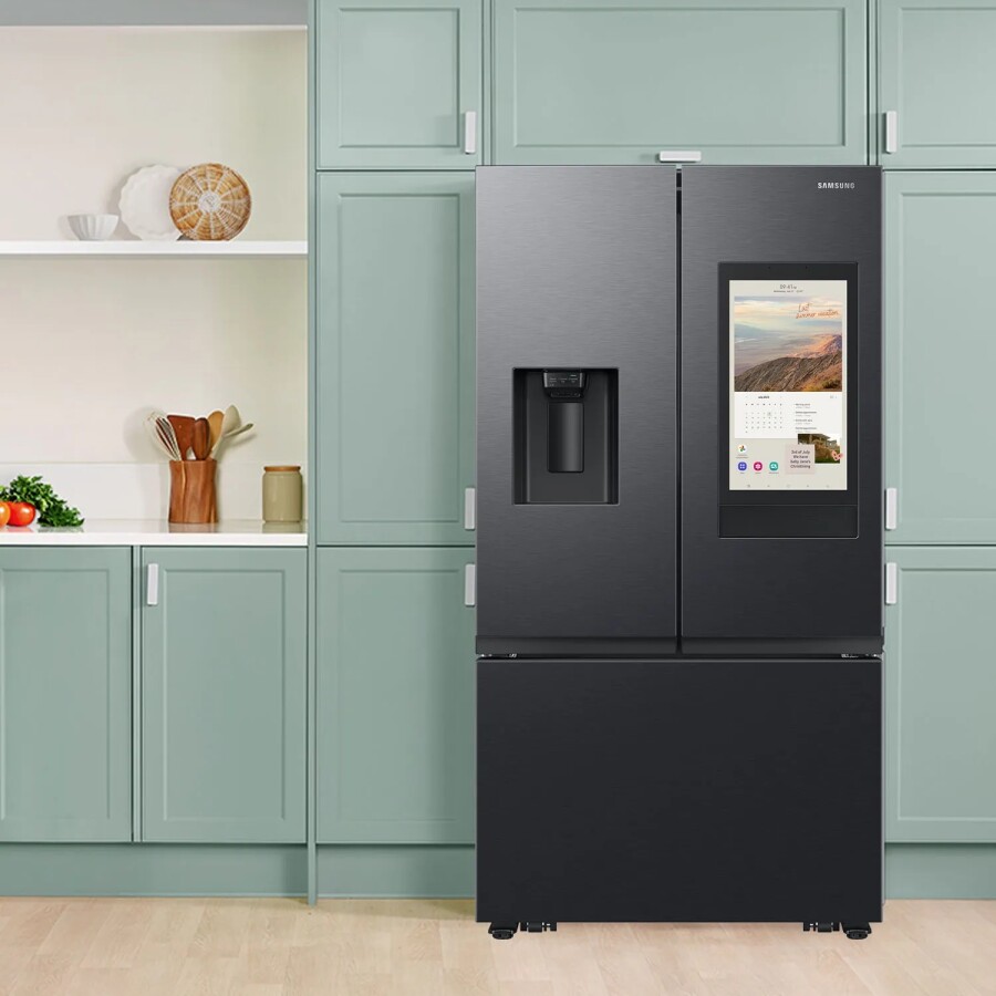 Heladera French Door de 564 L con Family Hub RF27CG5910B1ZS CON DETALLE ATRÁS- Heladera French Door de 564 L con Family Hub RF27CG5910B1ZS CON DETALLE ATRÁS-