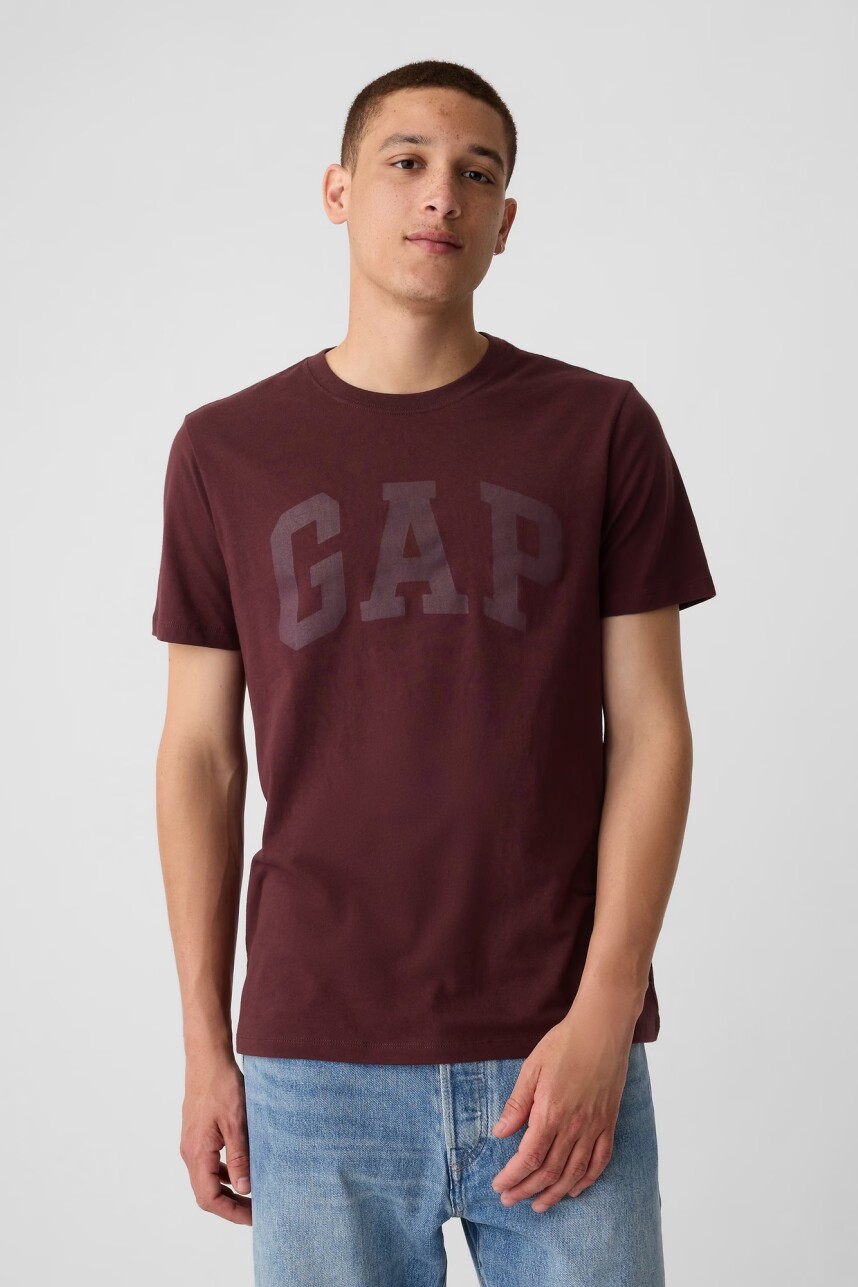 Remera Logo Gap Manga Corta Hombre Noir Red 796