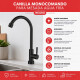 Canilla monocomando para mesada agua fría NEGRO