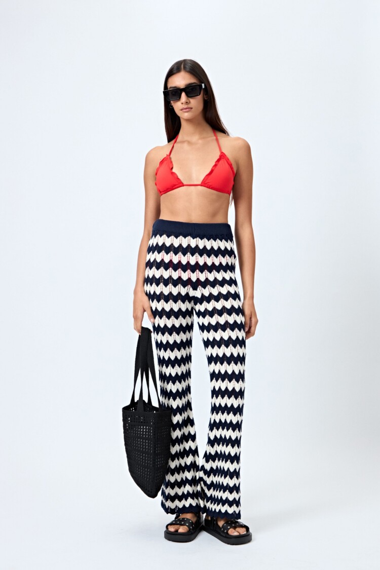 PANTALÓN AMBRA Blanco/Azul