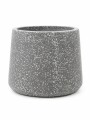 MACETA COPA TERRAZO GRIS