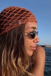 Crochet cap Marron